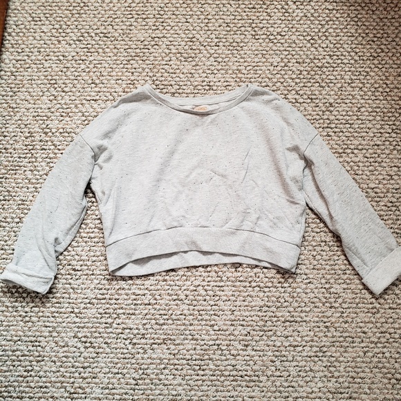 Zara Tops - Zara Grey Cropped sweatshirt